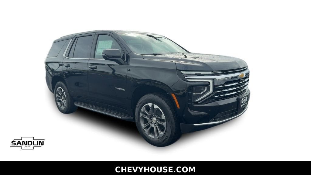 2026 Chevrolet Tahoe LT in Black — front three-quarter view
