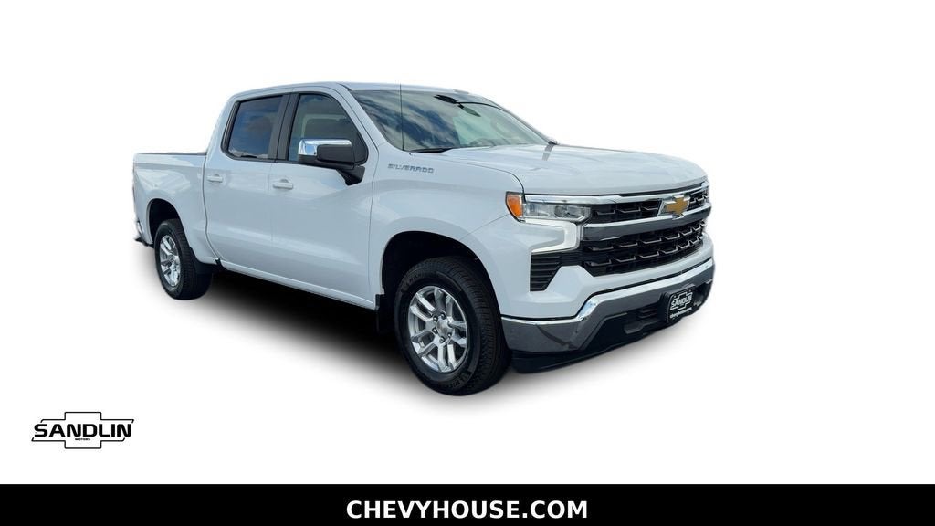 2026 Chevrolet Silverado 1500 LT in Summit White — front three-quarter view