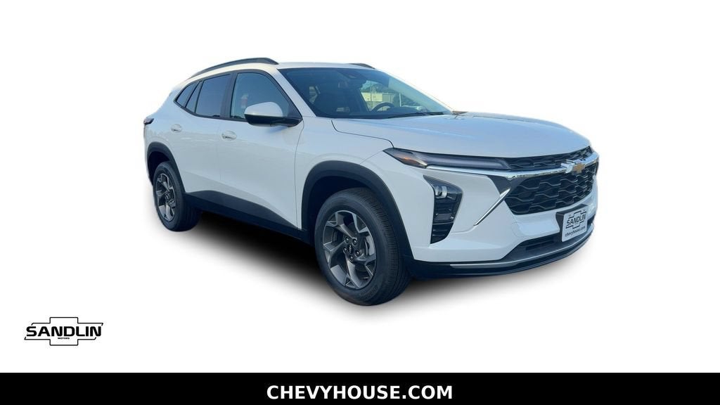 2026 Chevrolet Trax LT in Summit White — front three-quarter view